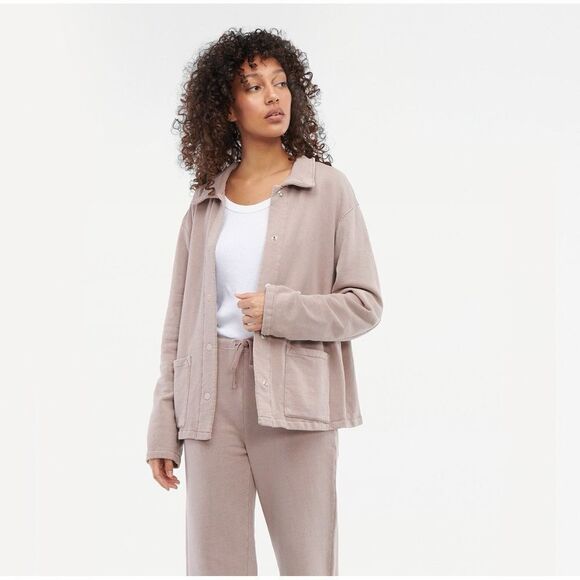 LACAUSA Anthropologie Kismet Jacket Button Down Mushroom - Picture 6 of 6